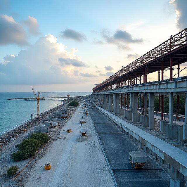 Construction project management in progress